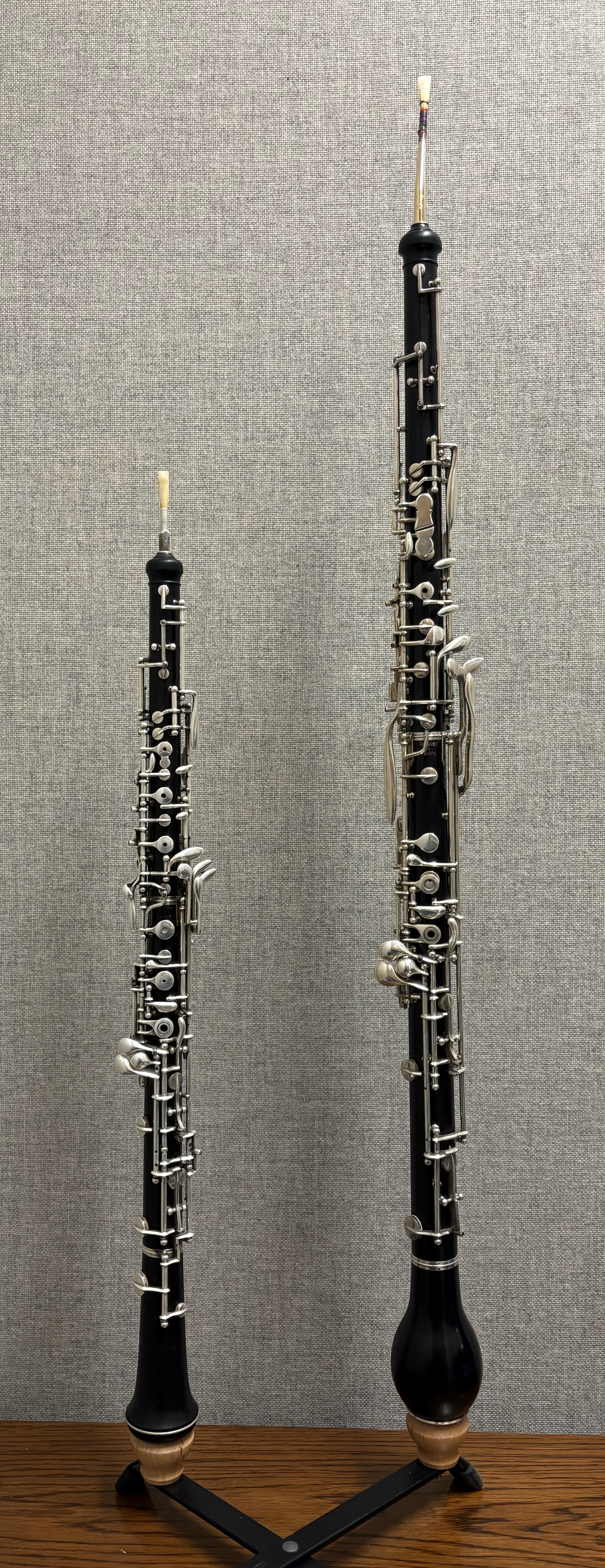 My oboe and English horn on the stand